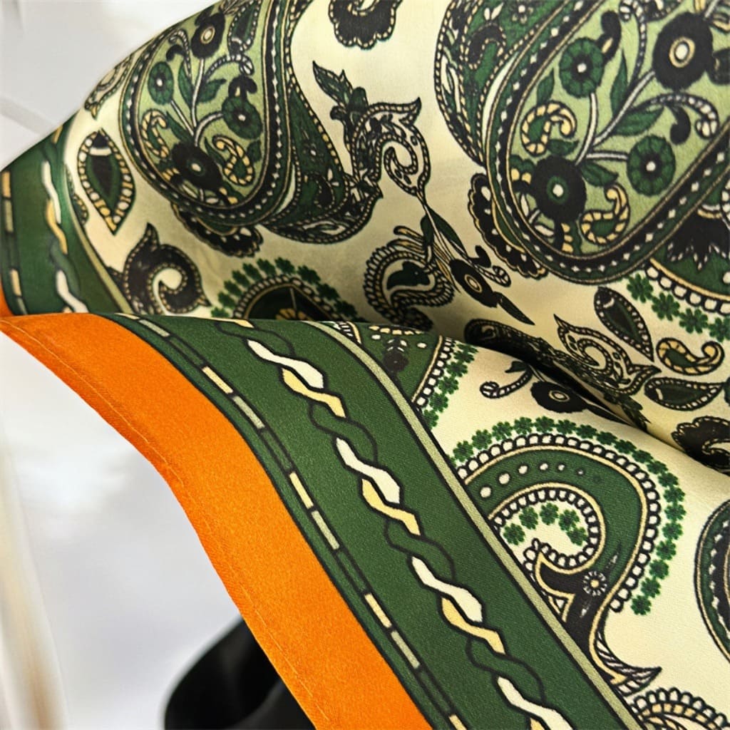 MaraSilk Pure Mulberry Silk Scarf - Square Crepe Satin MS159