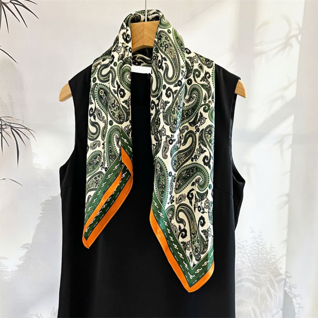 MaraSilk Pure Mulberry Silk Scarf - Square Crepe Satin MS159