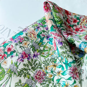 MaraSilk Pure Mulberry Silk Scarf Square Crepe Satin MS16-10