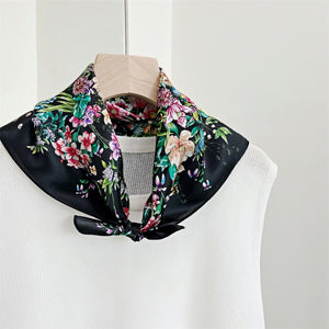 MaraSilk Pure Mulberry Silk Scarf Square Crepe Satin MS16-14