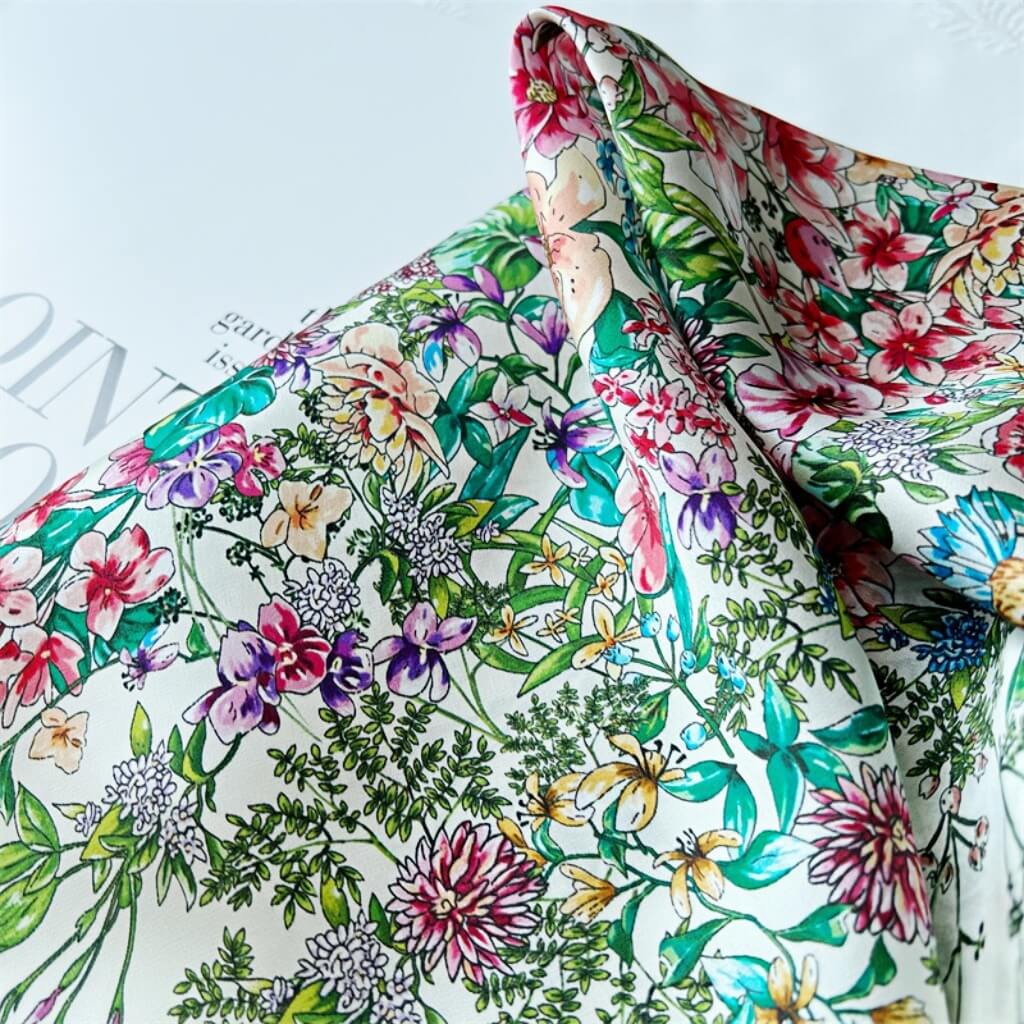 MaraSilk Pure Mulberry Silk Scarf Square Crepe Satin MS16-23