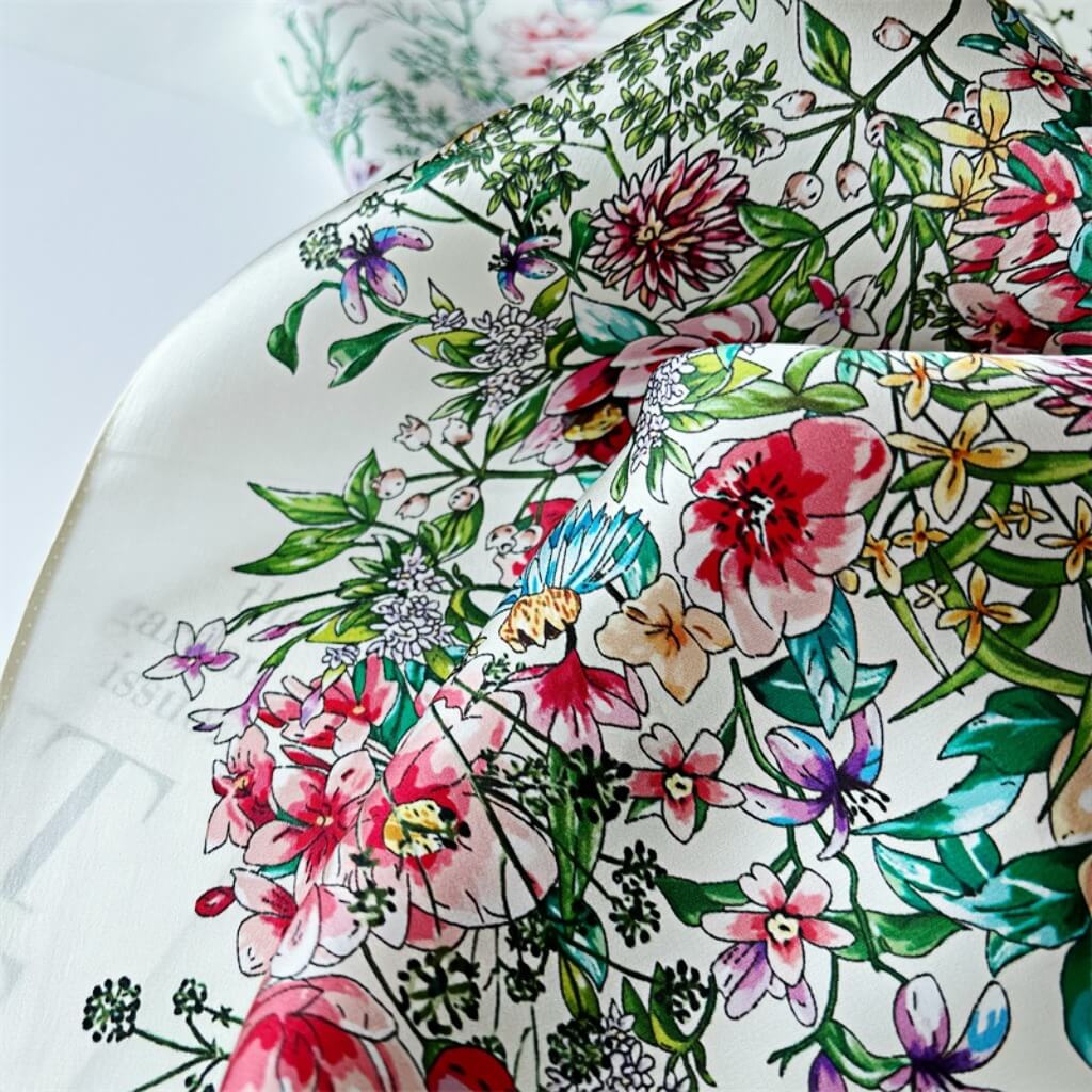 MaraSilk Pure Mulberry Silk Scarf Square Crepe Satin MS16-24