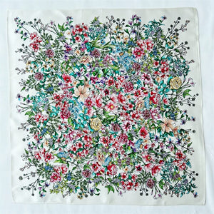 MaraSilk Pure Mulberry Silk Scarf Square Crepe Satin MS16-26