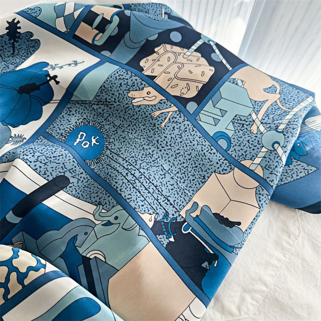 MaraSilk Pure Mulberry Silk Scarf - Square Crepe Satin MS160