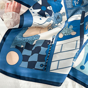 MaraSilk Pure Mulberry Silk Scarf - Square Crepe Satin MS160