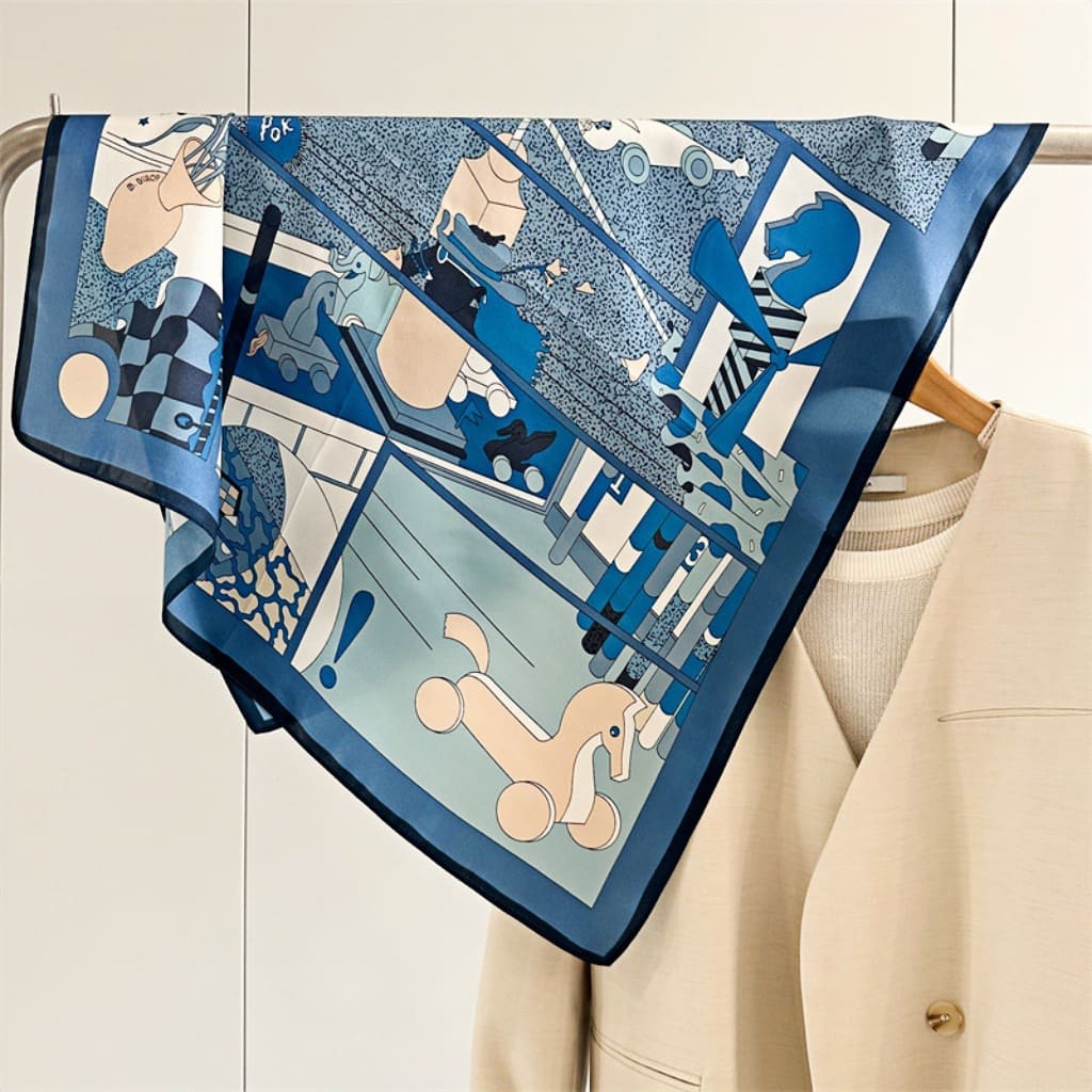 MaraSilk Pure Mulberry Silk Scarf - Square Crepe Satin MS160