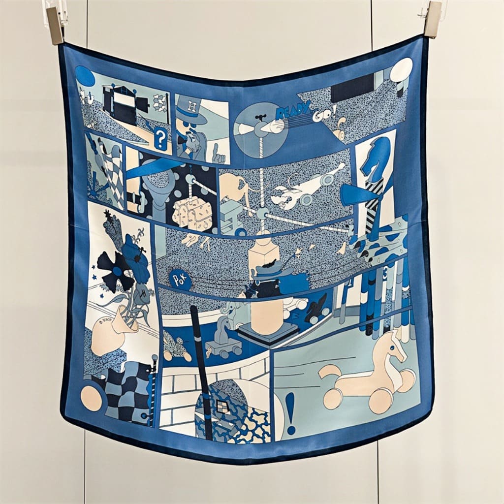 MaraSilk Pure Mulberry Silk Scarf - Square Crepe Satin MS160