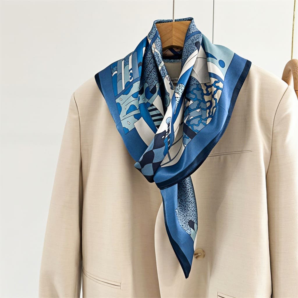 MaraSilk Pure Mulberry Silk Scarf - Square Crepe Satin MS160 25" x 25" MS16001