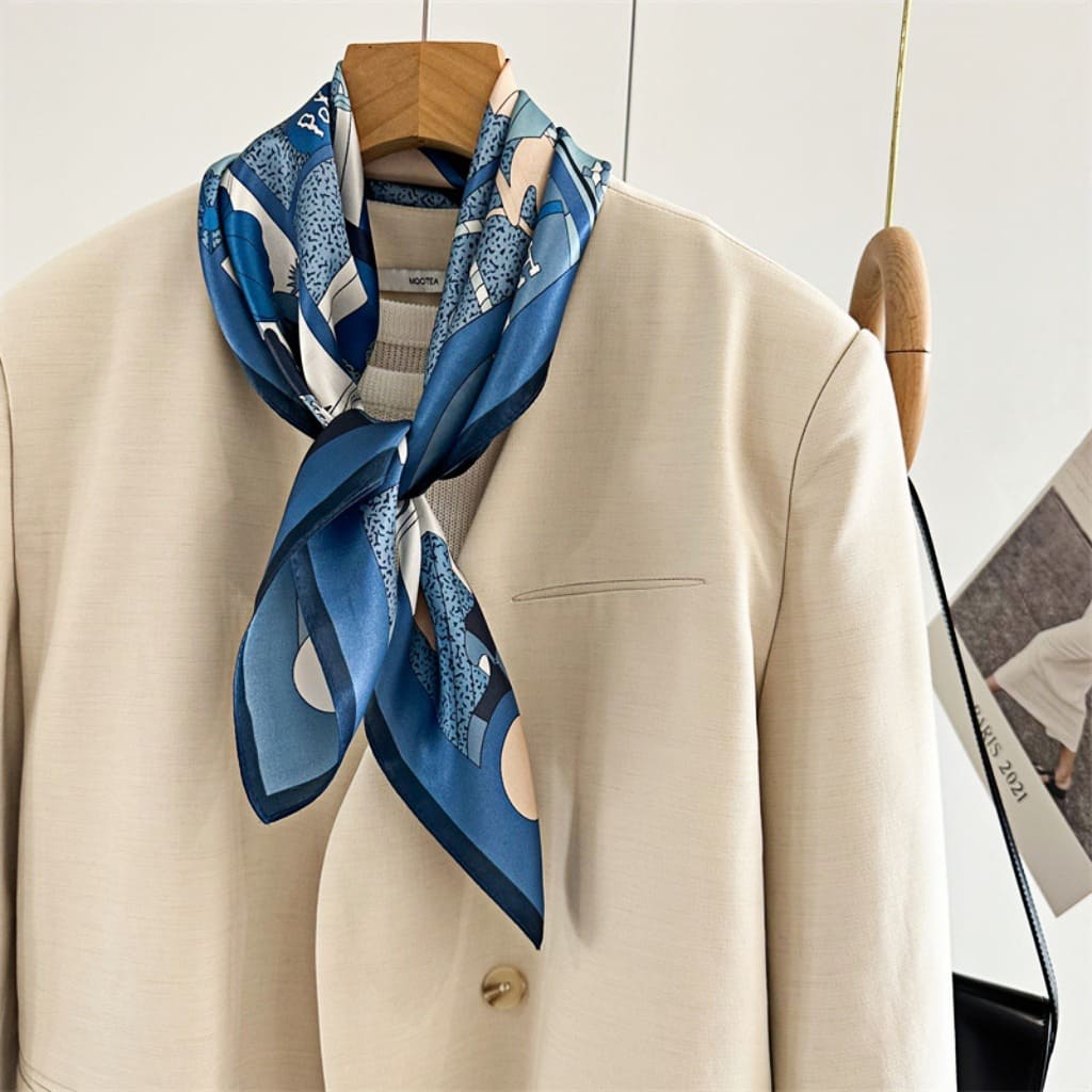 MaraSilk Pure Mulberry Silk Scarf - Square Crepe Satin MS160