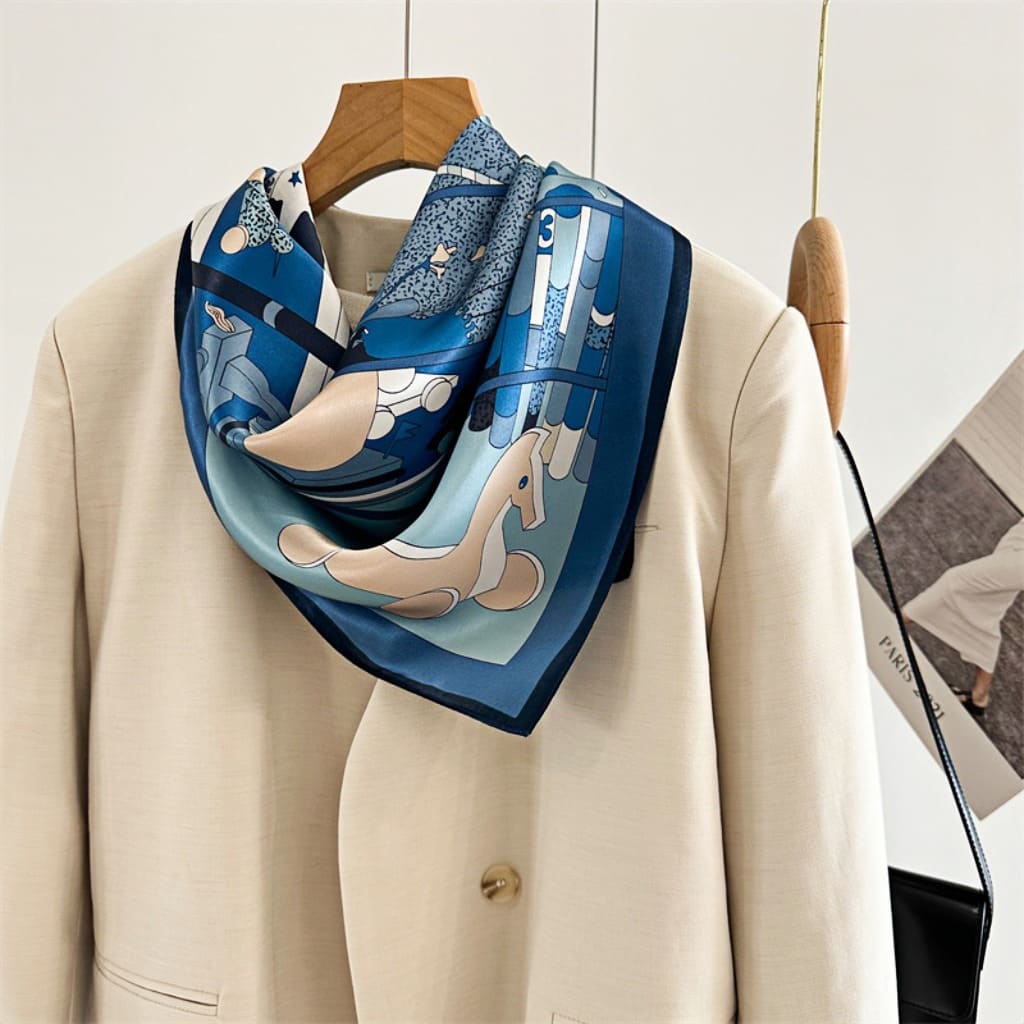 MaraSilk Pure Mulberry Silk Scarf - Square Crepe Satin MS160