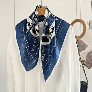 MaraSilk Pure Mulberry Silk Scarf - Square Crepe Satin MS161