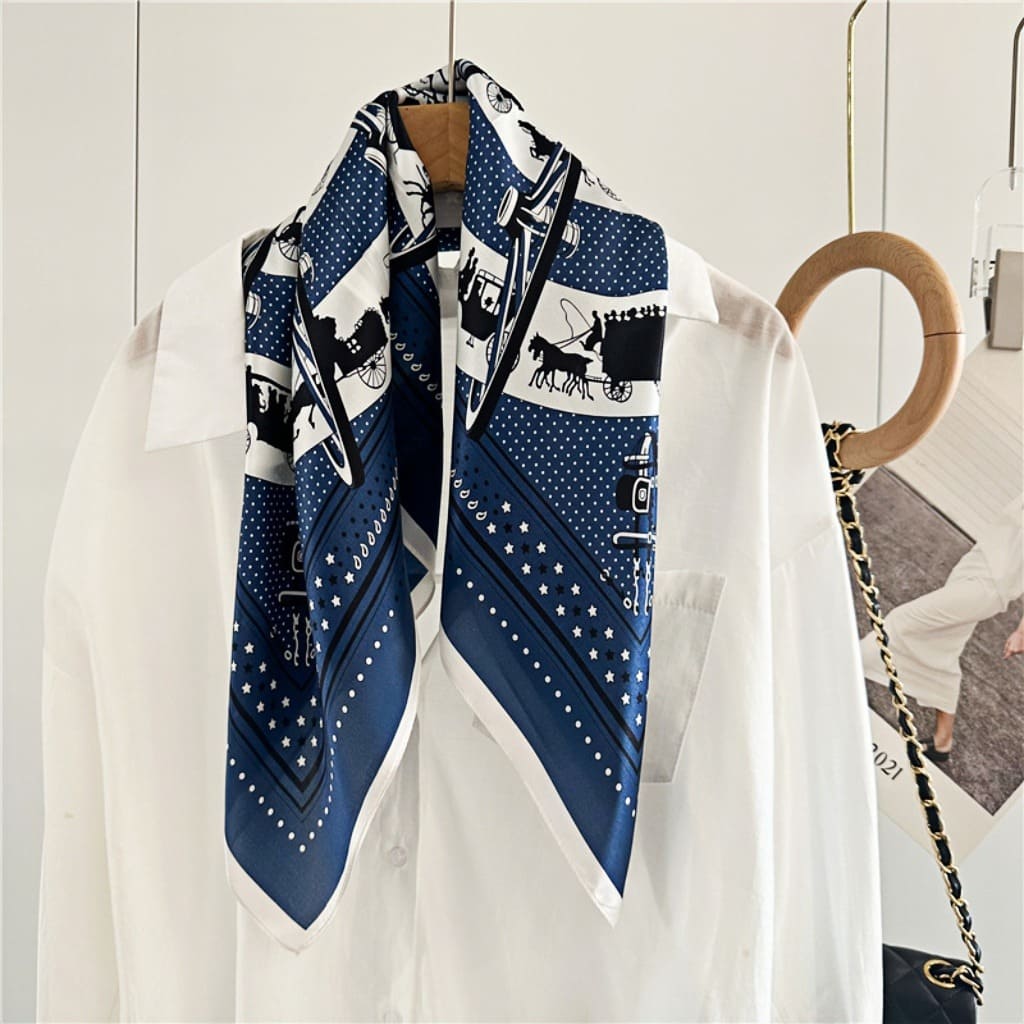 MaraSilk Pure Mulberry Silk Scarf - Square Crepe Satin MS161