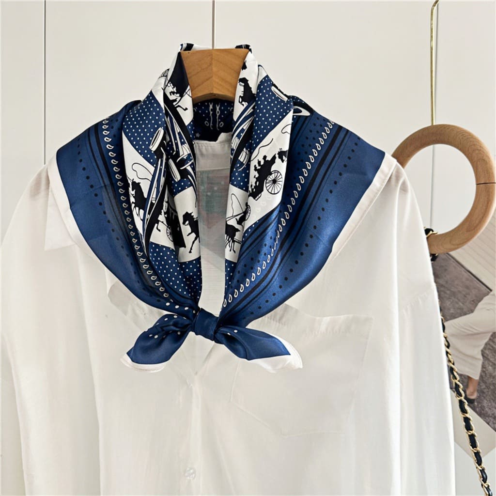 MaraSilk Pure Mulberry Silk Scarf - Square Crepe Satin MS161