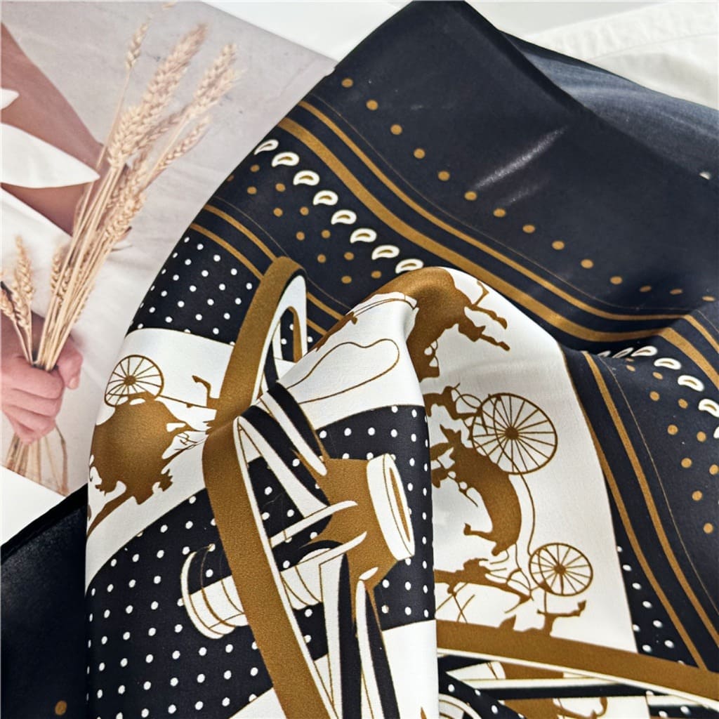 MaraSilk Pure Mulberry Silk Scarf - Square Crepe Satin MS161