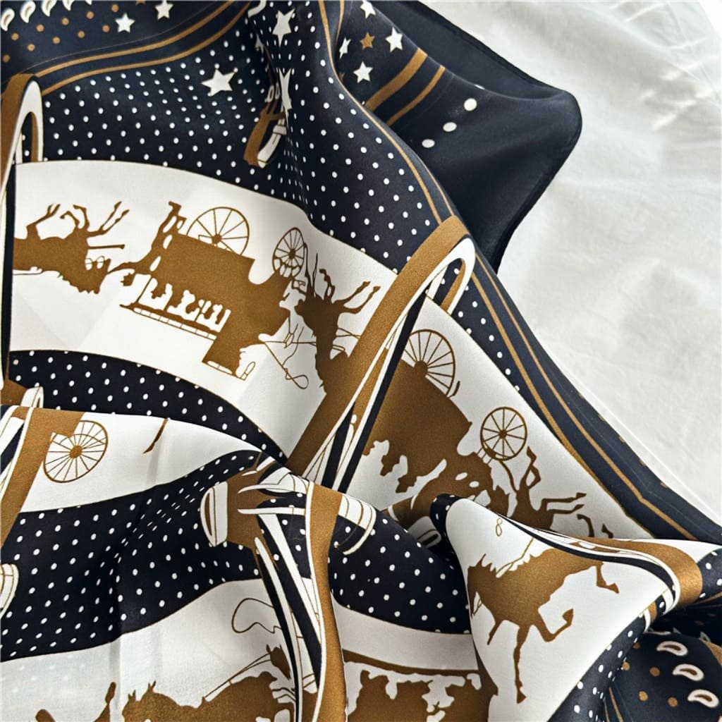 MaraSilk Pure Mulberry Silk Scarf - Square Crepe Satin MS161