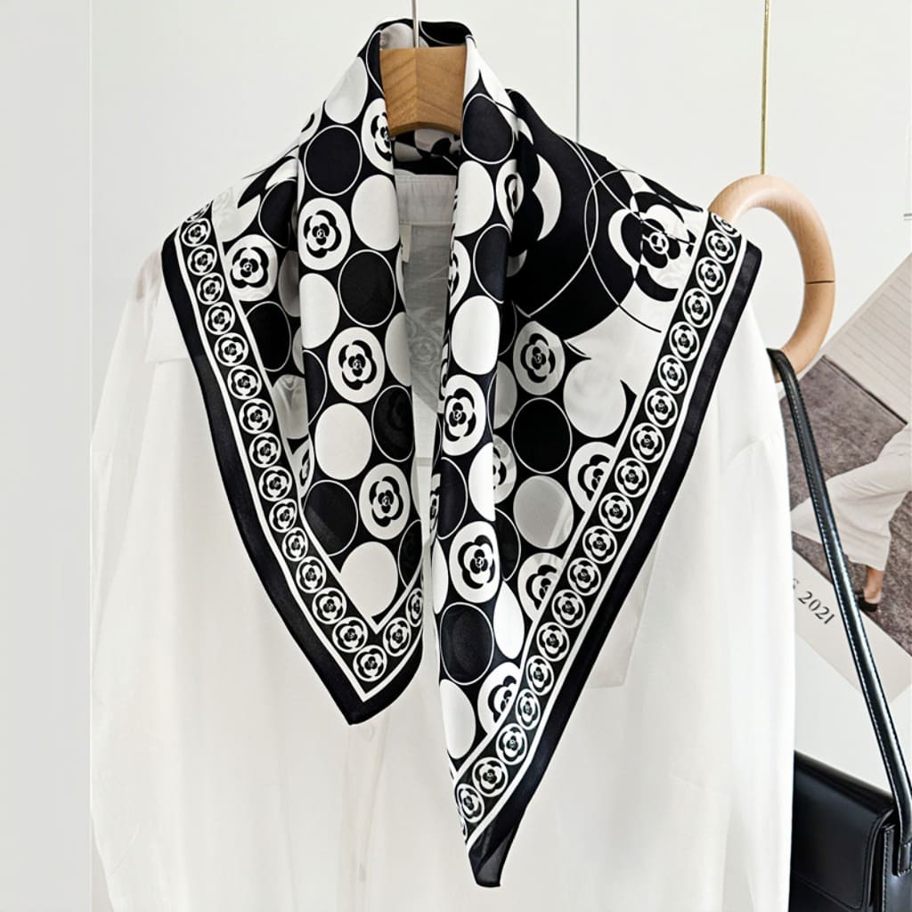 MaraSilk Pure Mulberry Silk Scarf - Square Crepe Satin MS162