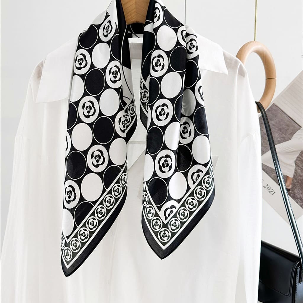 MaraSilk Pure Mulberry Silk Scarf - Square Crepe Satin MS162