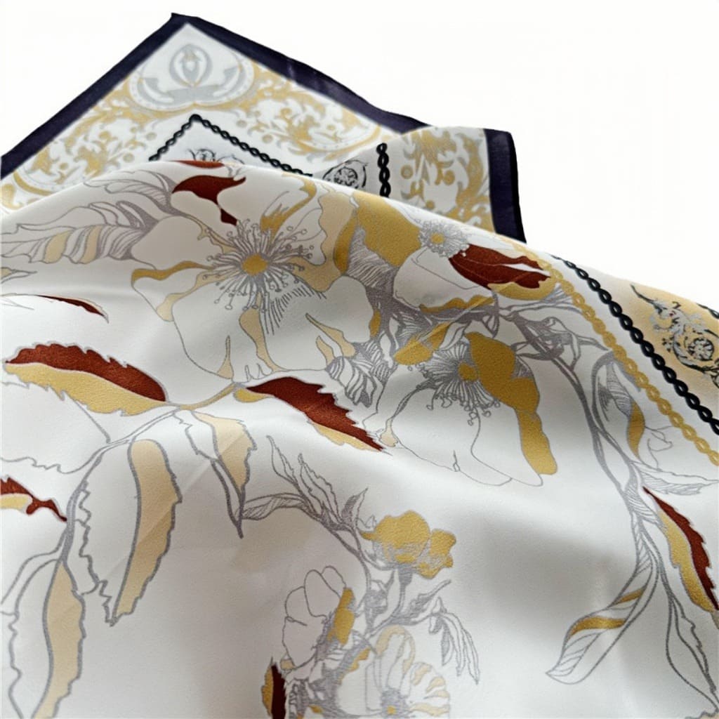 MaraSilk Pure Mulberry Silk Scarf - Square Crepe Satin MS163