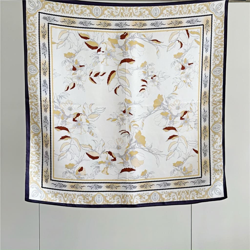 MaraSilk Pure Mulberry Silk Scarf - Square Crepe Satin MS163