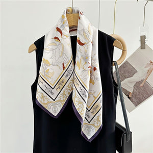 MaraSilk Pure Mulberry Silk Scarf - Square Crepe Satin MS163