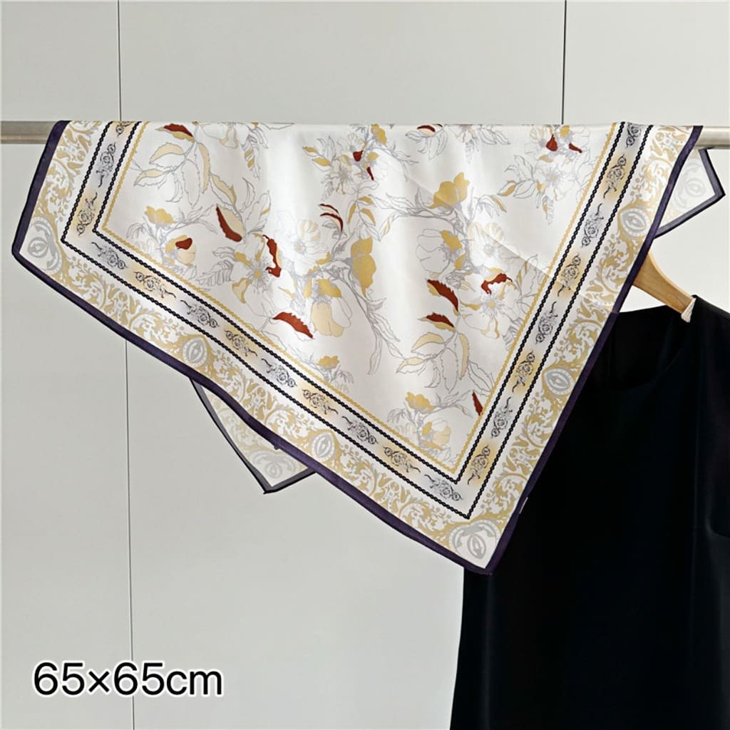 MaraSilk Pure Mulberry Silk Scarf - Square Crepe Satin MS163