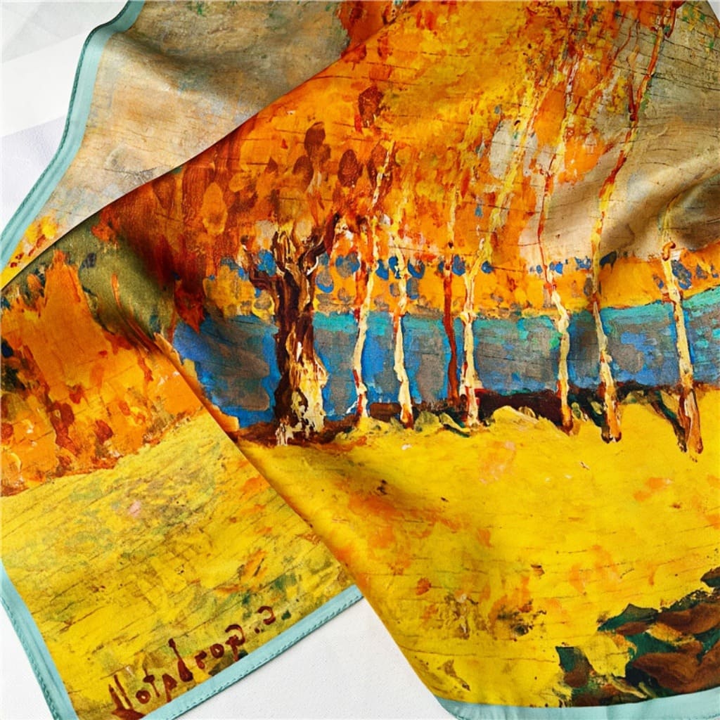 MaraSilk Pure Mulberry Silk Scarf - Square Crepe Satin MS164