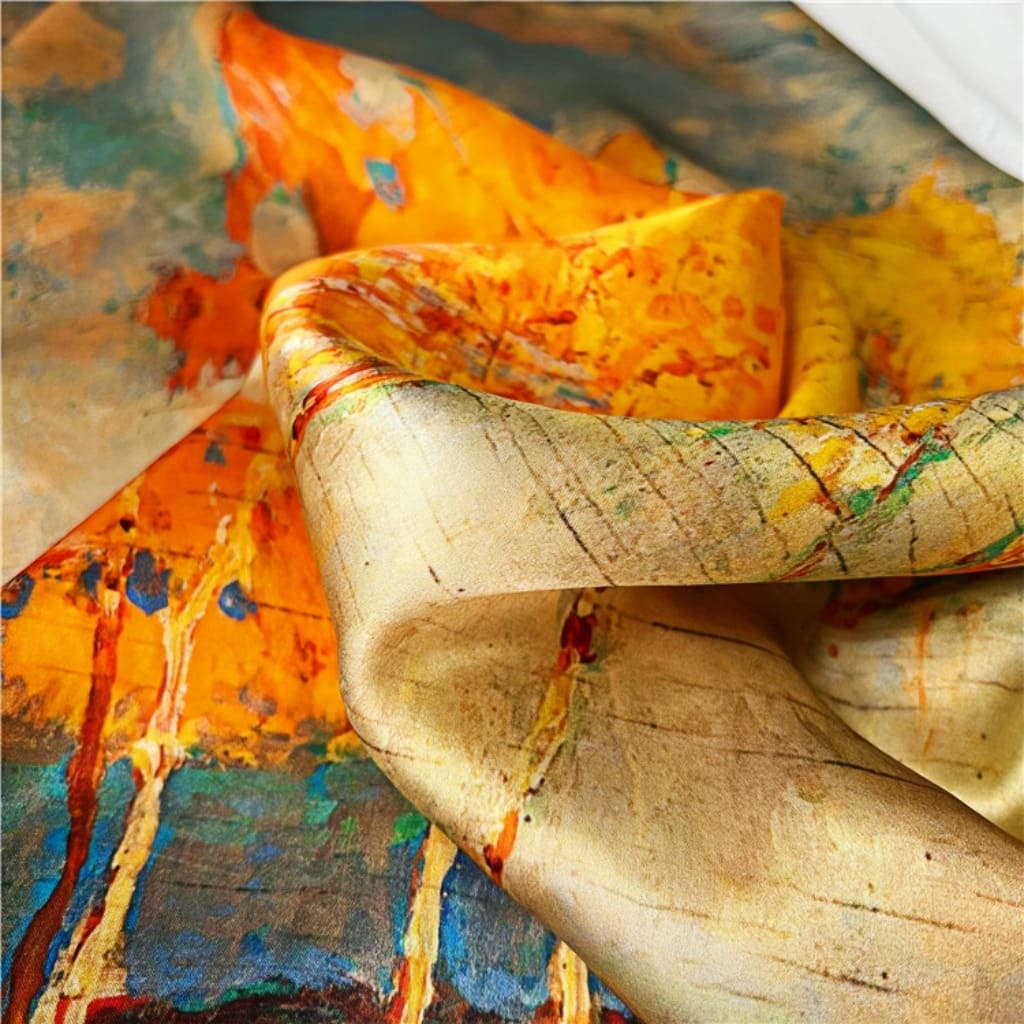 MaraSilk Pure Mulberry Silk Scarf - Square Crepe Satin MS164