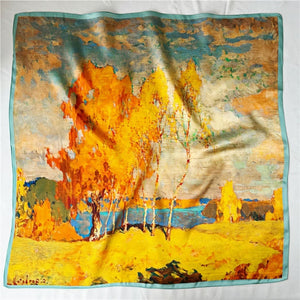 MaraSilk Pure Mulberry Silk Scarf - Square Crepe Satin MS164