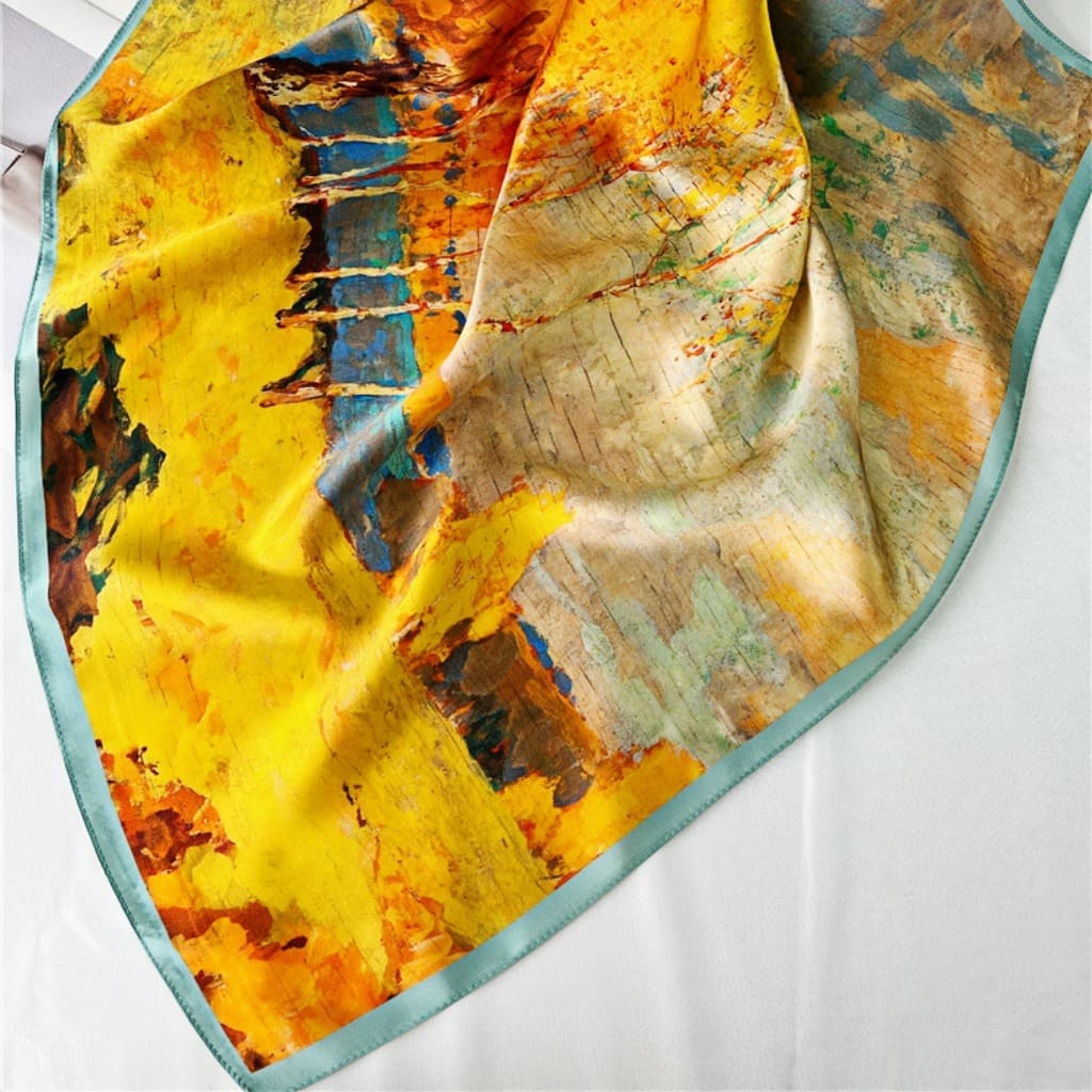 MaraSilk Pure Mulberry Silk Scarf - Square Crepe Satin MS164