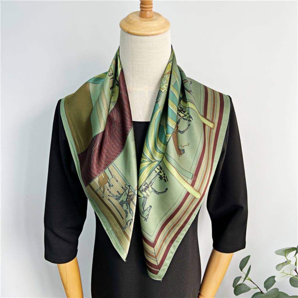 MaraSilk Pure Mulberry Silk Scarf - Square Crepe Satin MS165