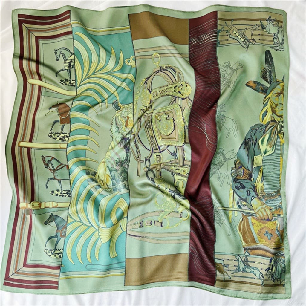 MaraSilk Pure Mulberry Silk Scarf - Square Crepe Satin MS165