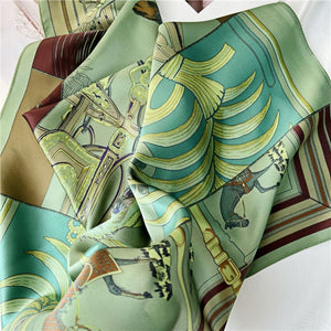 MaraSilk Pure Mulberry Silk Scarf - Square Crepe Satin MS165