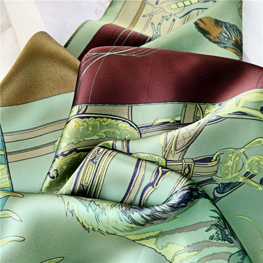 MaraSilk Pure Mulberry Silk Scarf - Square Crepe Satin MS165