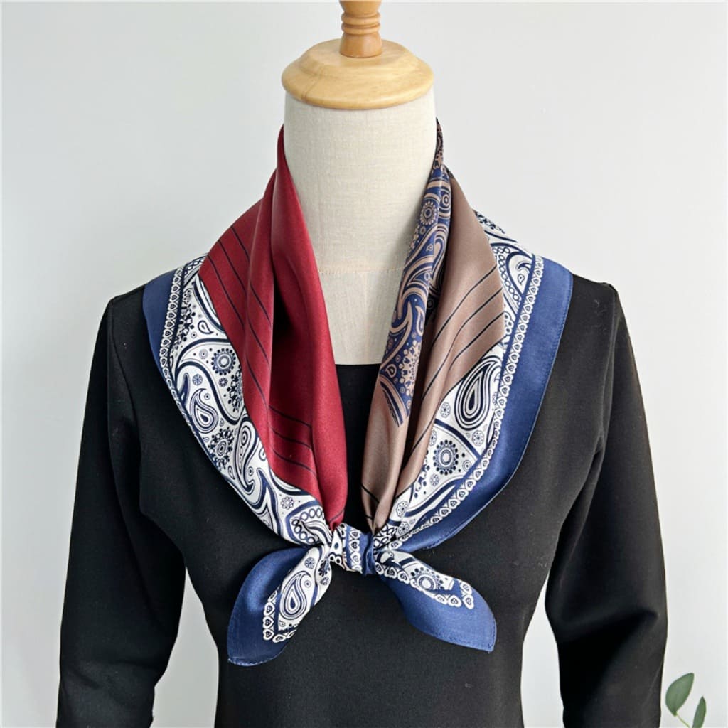 MaraSilk Pure Mulberry Silk Scarf - Square Crepe Satin MS166 25" x 25" MS16601