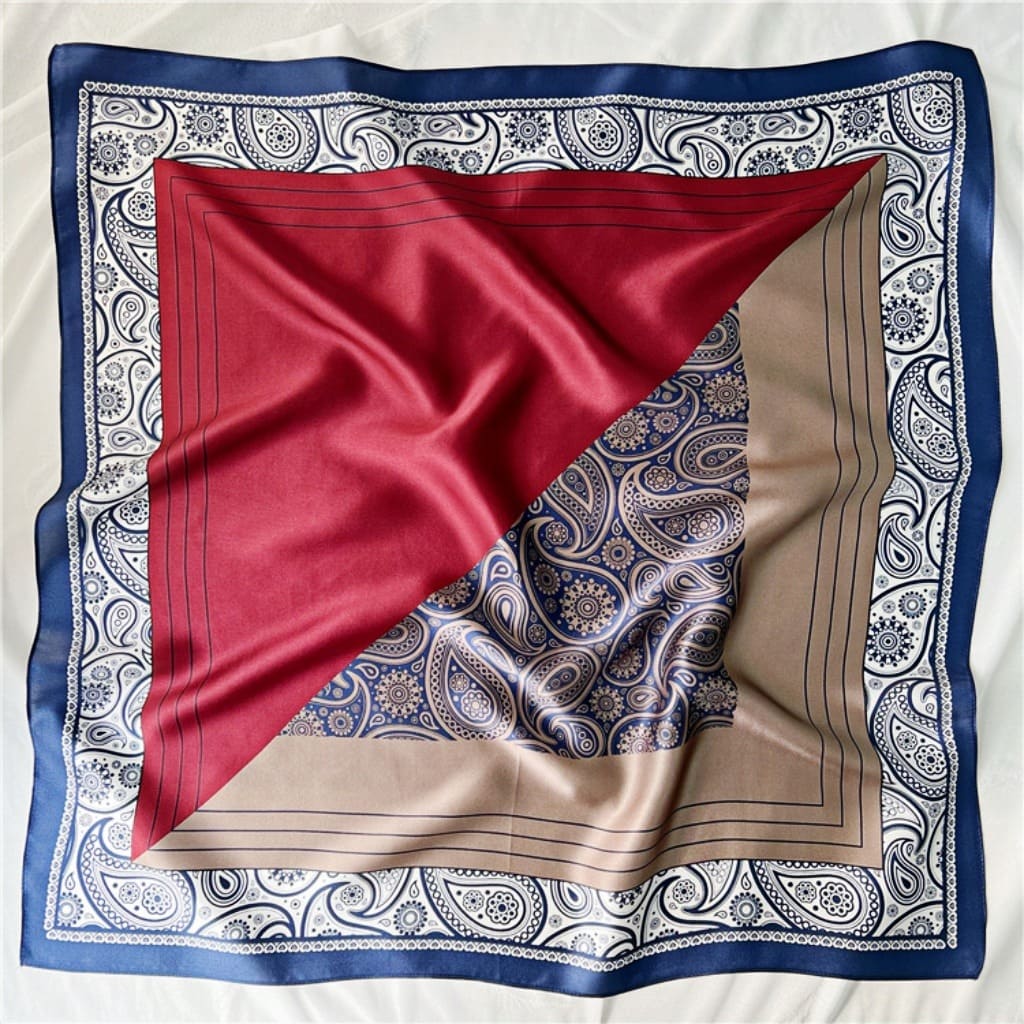 MaraSilk Pure Mulberry Silk Scarf - Square Crepe Satin MS166