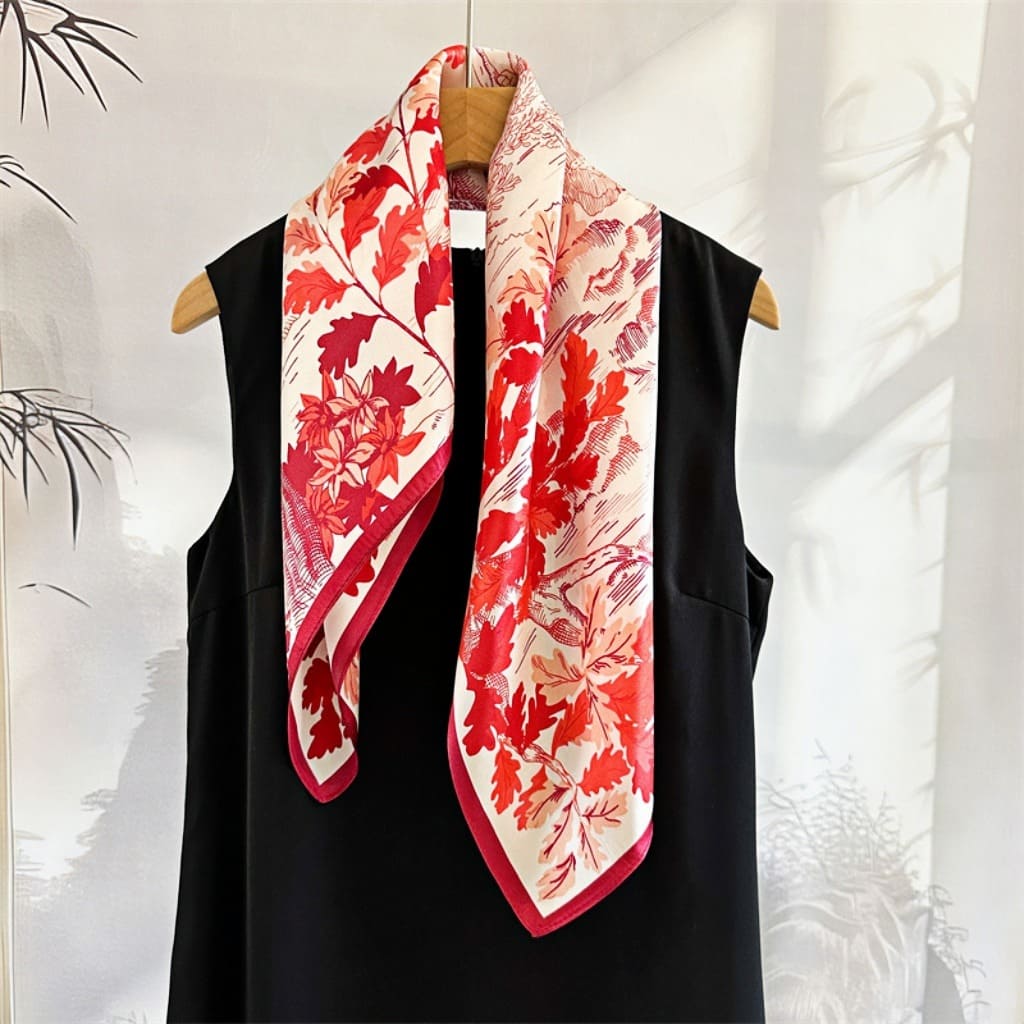 MaraSilk Pure Mulberry Silk Scarf - Square Crepe Satin MS167