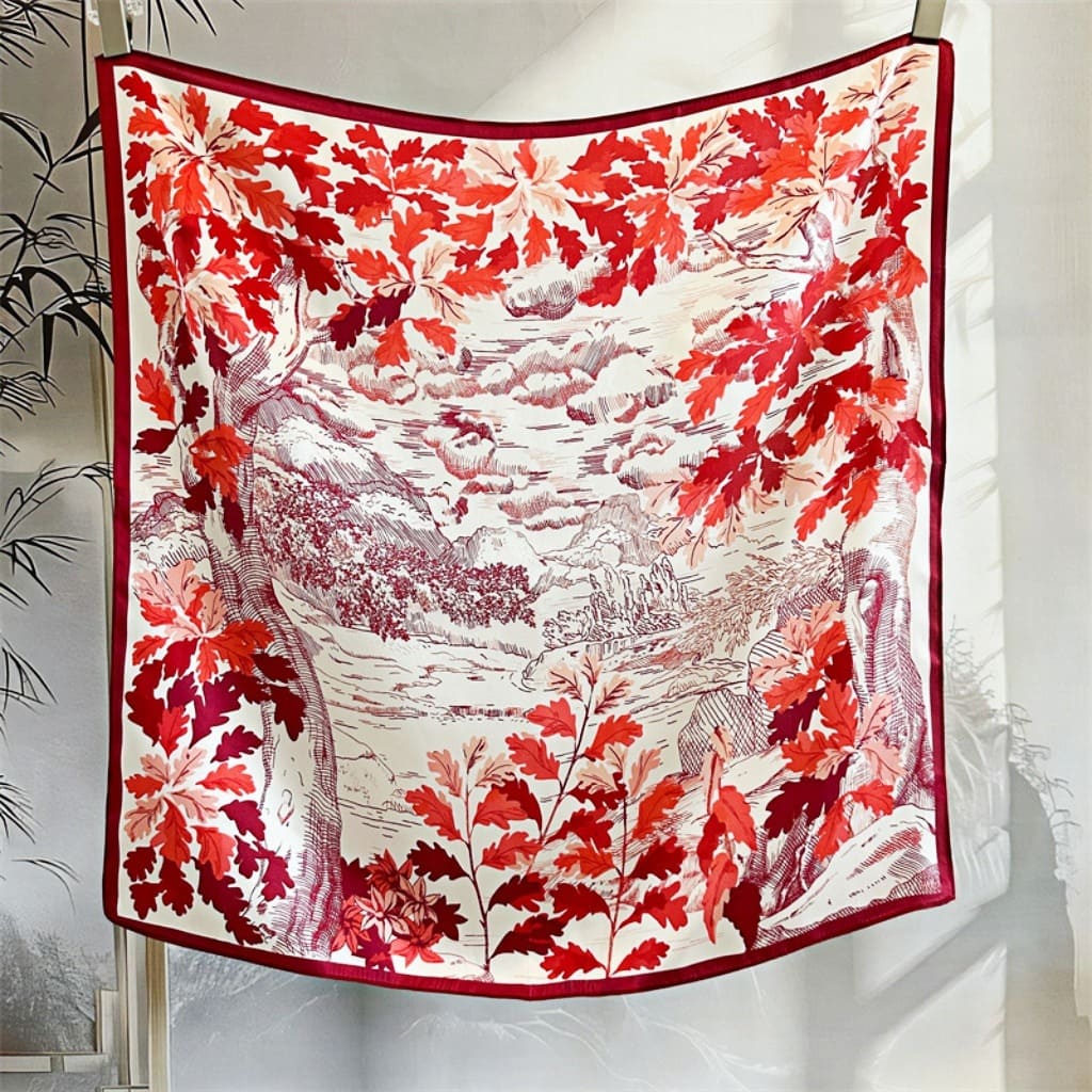 MaraSilk Pure Mulberry Silk Scarf - Square Crepe Satin MS167