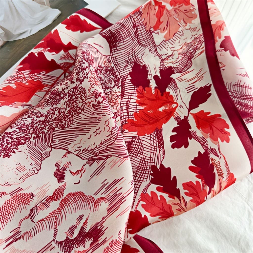 MaraSilk Pure Mulberry Silk Scarf - Square Crepe Satin MS167