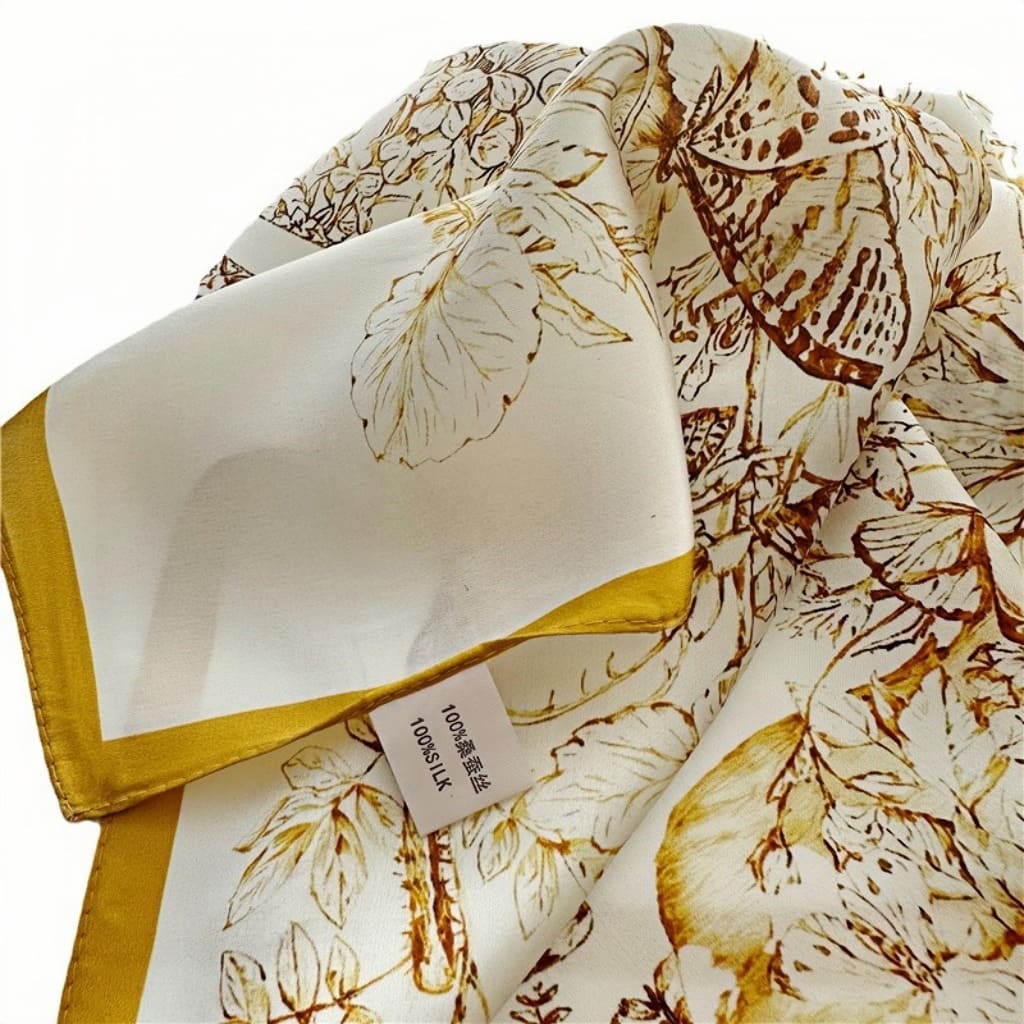 MaraSilk Pure Mulberry Silk Scarf - Square Crepe Satin MS168