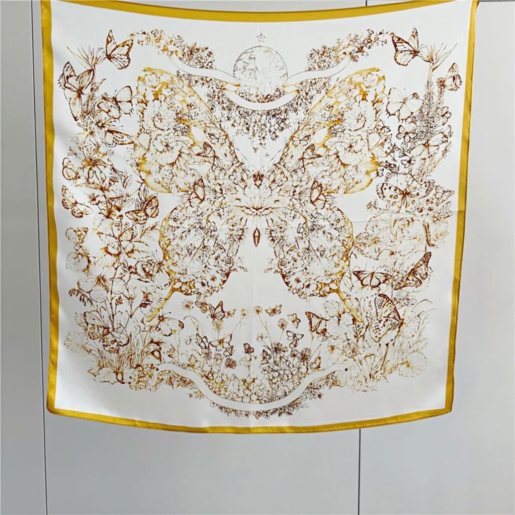 MaraSilk Pure Mulberry Silk Scarf - Square Crepe Satin MS168