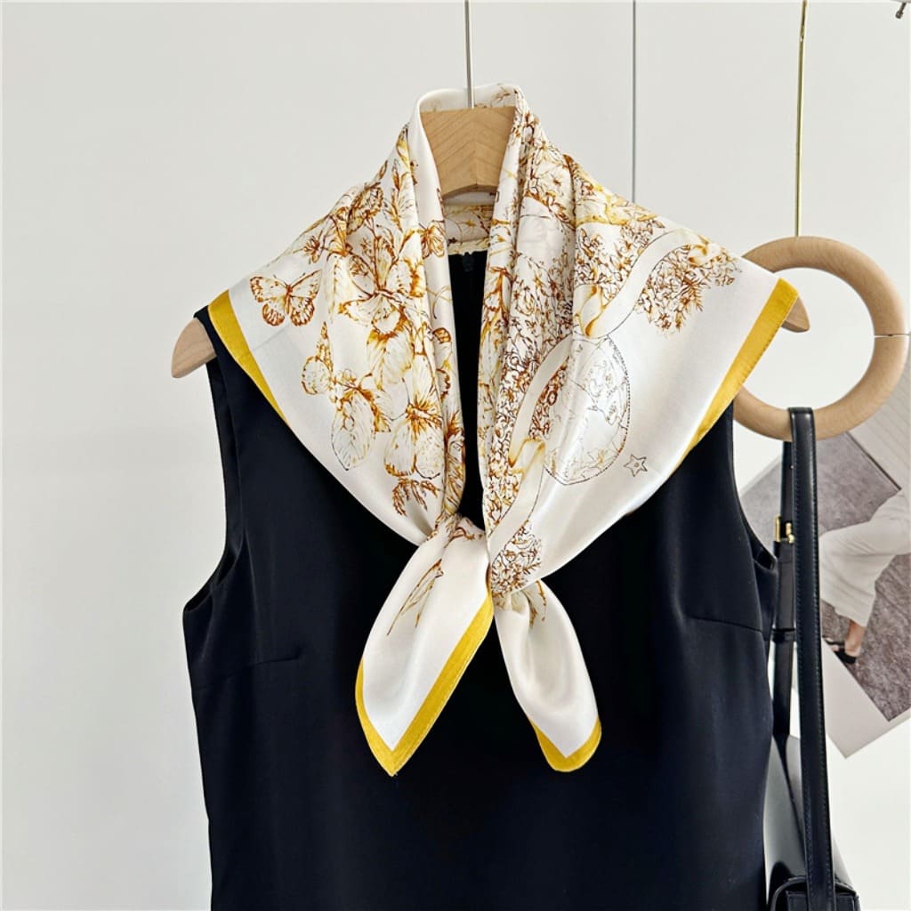 MaraSilk Pure Mulberry Silk Scarf - Square Crepe Satin MS168 25" x 25" MS16801