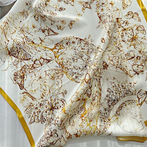 MaraSilk Pure Mulberry Silk Scarf - Square Crepe Satin MS168