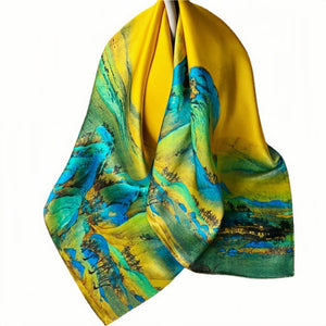 MaraSilk Pure Mulberry Silk Scarf - Square Crepe Satin MS169