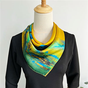MaraSilk Pure Mulberry Silk Scarf - Square Crepe Satin MS169