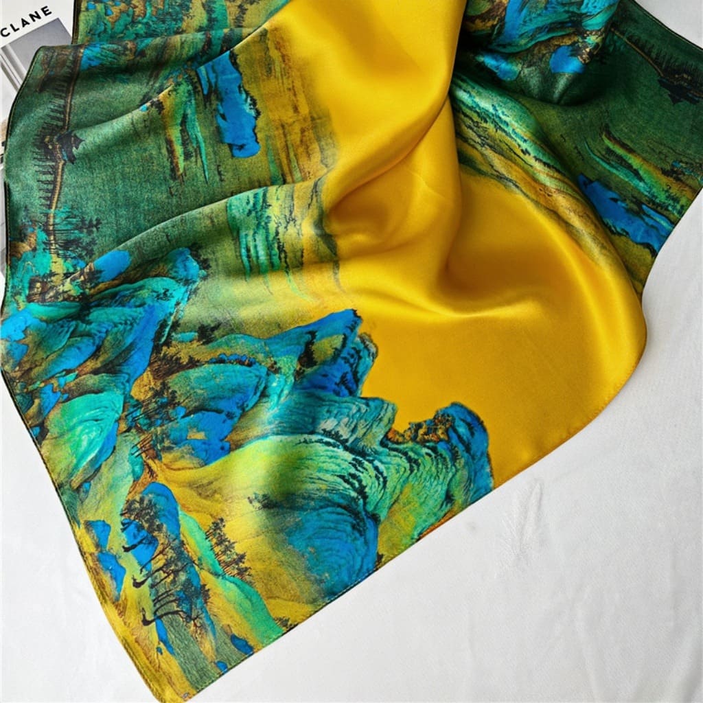 MaraSilk Pure Mulberry Silk Scarf - Square Crepe Satin MS169