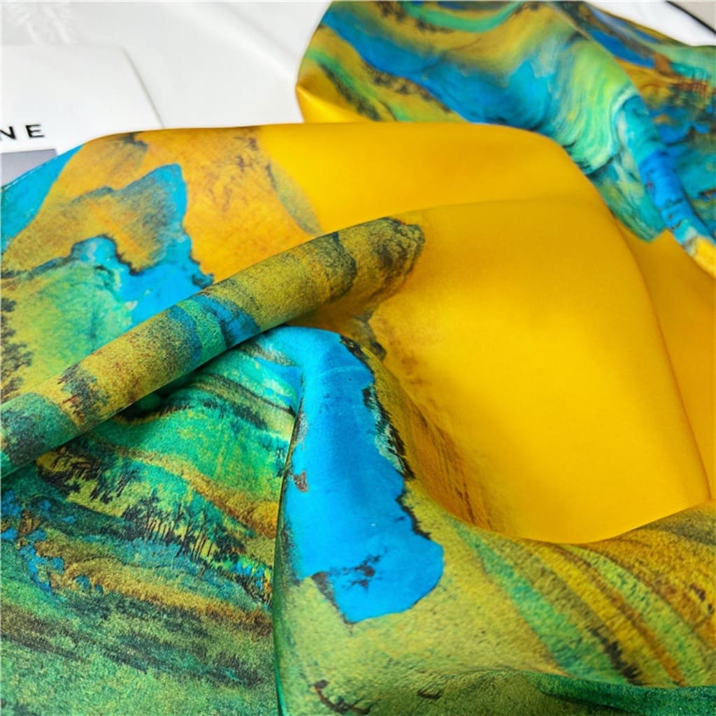 MaraSilk Pure Mulberry Silk Scarf - Square Crepe Satin MS169