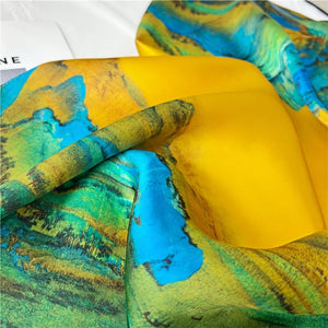 MaraSilk Pure Mulberry Silk Scarf - Square Crepe Satin MS169