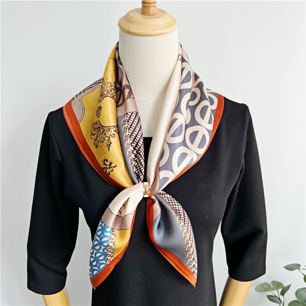 MaraSilk Pure Mulberry Silk Scarf - Square Crepe Satin MS170 25" x 25" MS17001