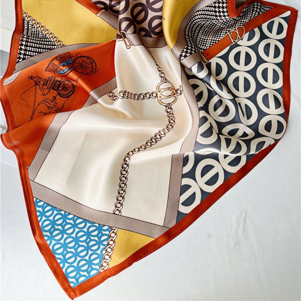 MaraSilk Pure Mulberry Silk Scarf - Square Crepe Satin MS170