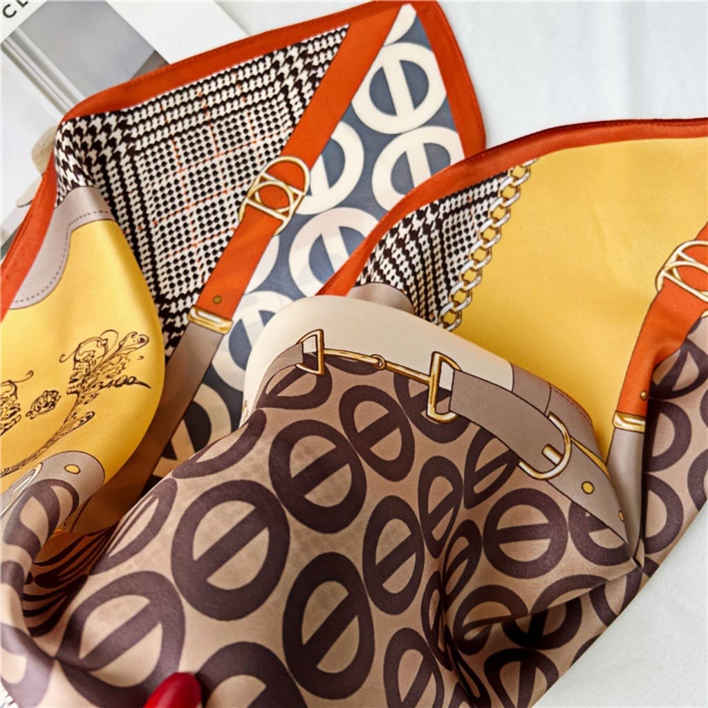 MaraSilk Pure Mulberry Silk Scarf - Square Crepe Satin MS170